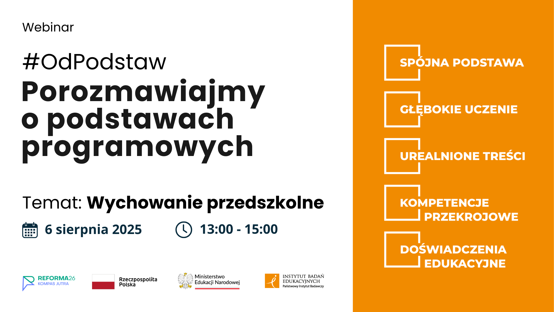 #OdPodstaw – porozmawiajmy o podstawach programowych - wychowanie przedszkolne